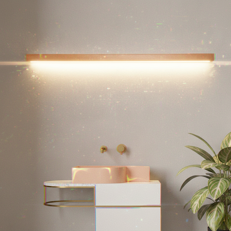 Lámpara de Pared Lineal para Dormitorio | Madera