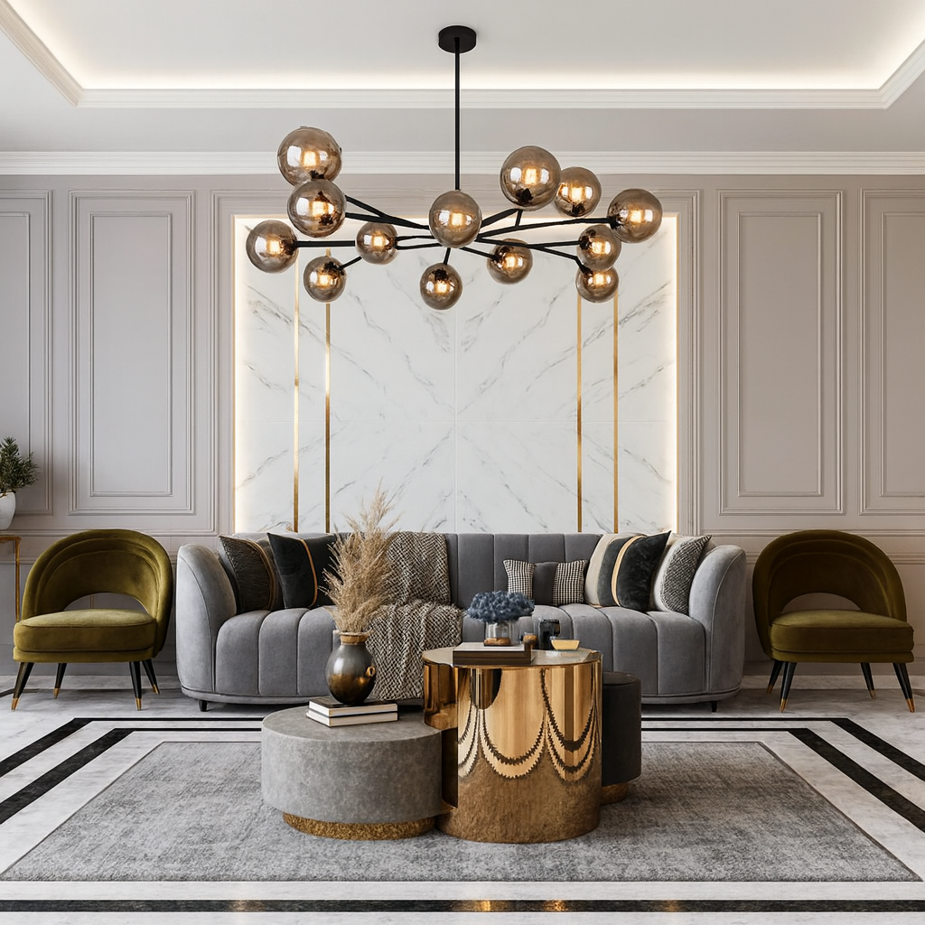 Lámpara de araña esférica Sputnik de 15 luces | Moderna