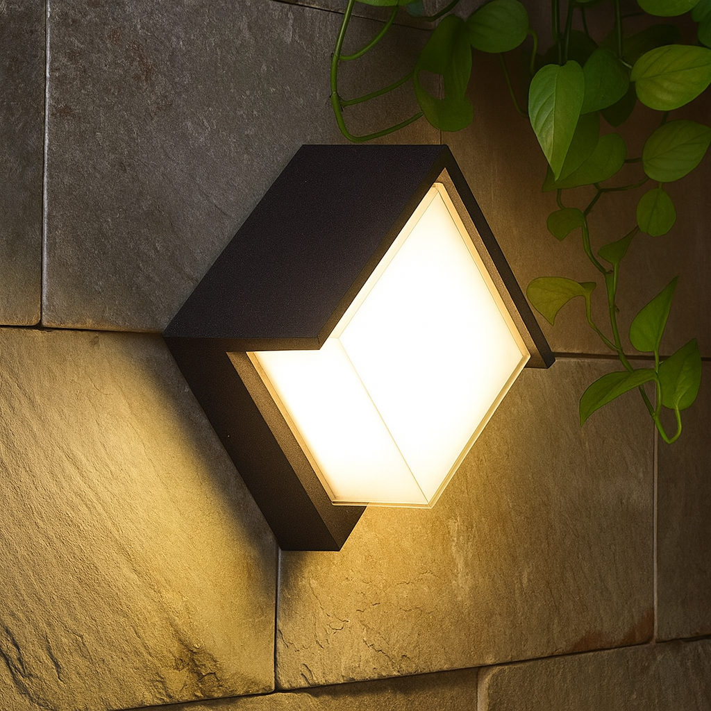 Luces de Pared LED para Exterior con Sensor de Movimiento | Negro